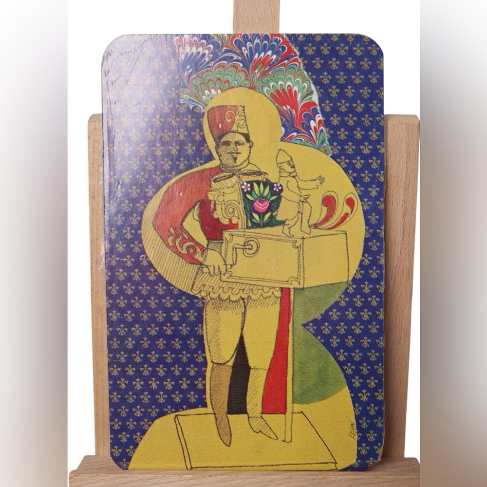 Vintage 1960’s Montag Design by Kohn Psychedelic Organ Grinder Postcard